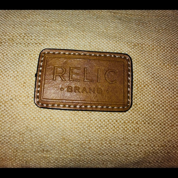 Relic Brand Safari purse handbag 👜 wooden handles - Picture 3 of 8